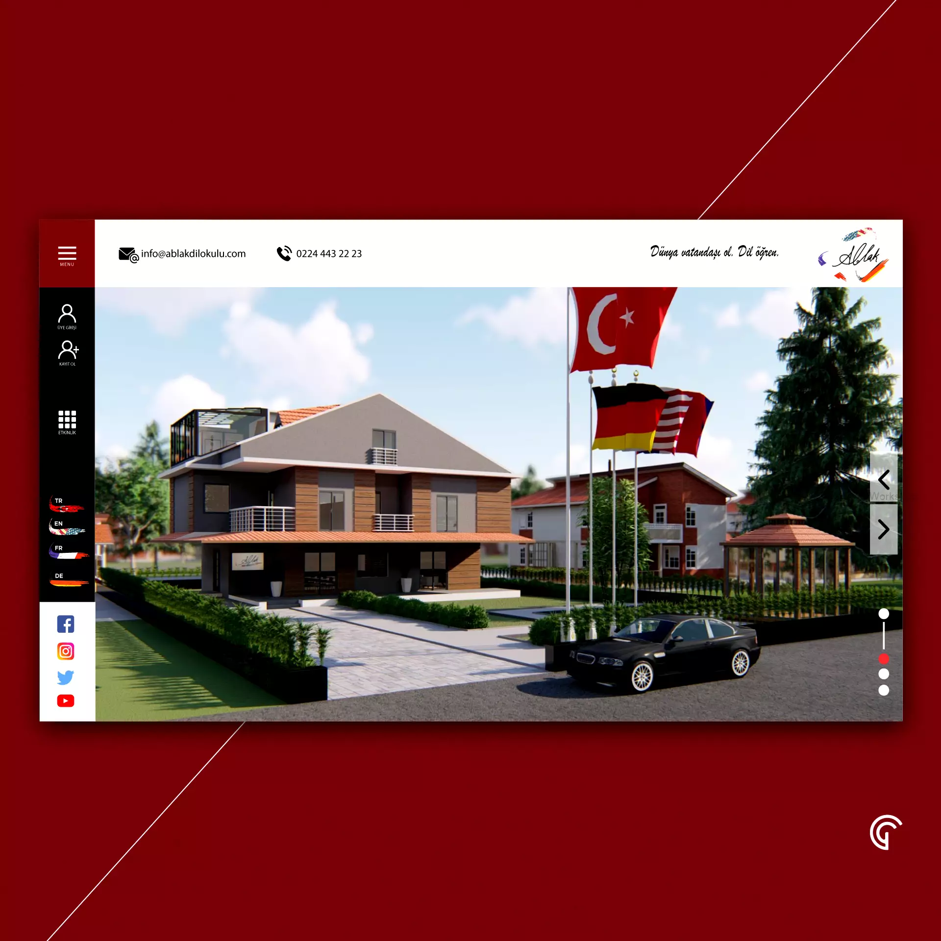 Bursa Ablak Dil Okulu Web Tasarımı