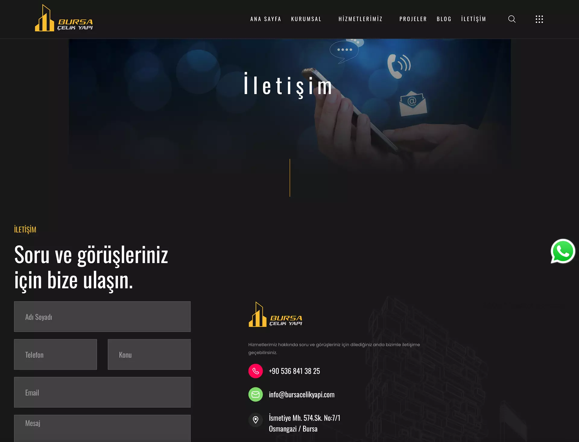 Bursa Çelik Yapı Web Tasarım Firması geon creative workshop ile site kurmak faydalıdır