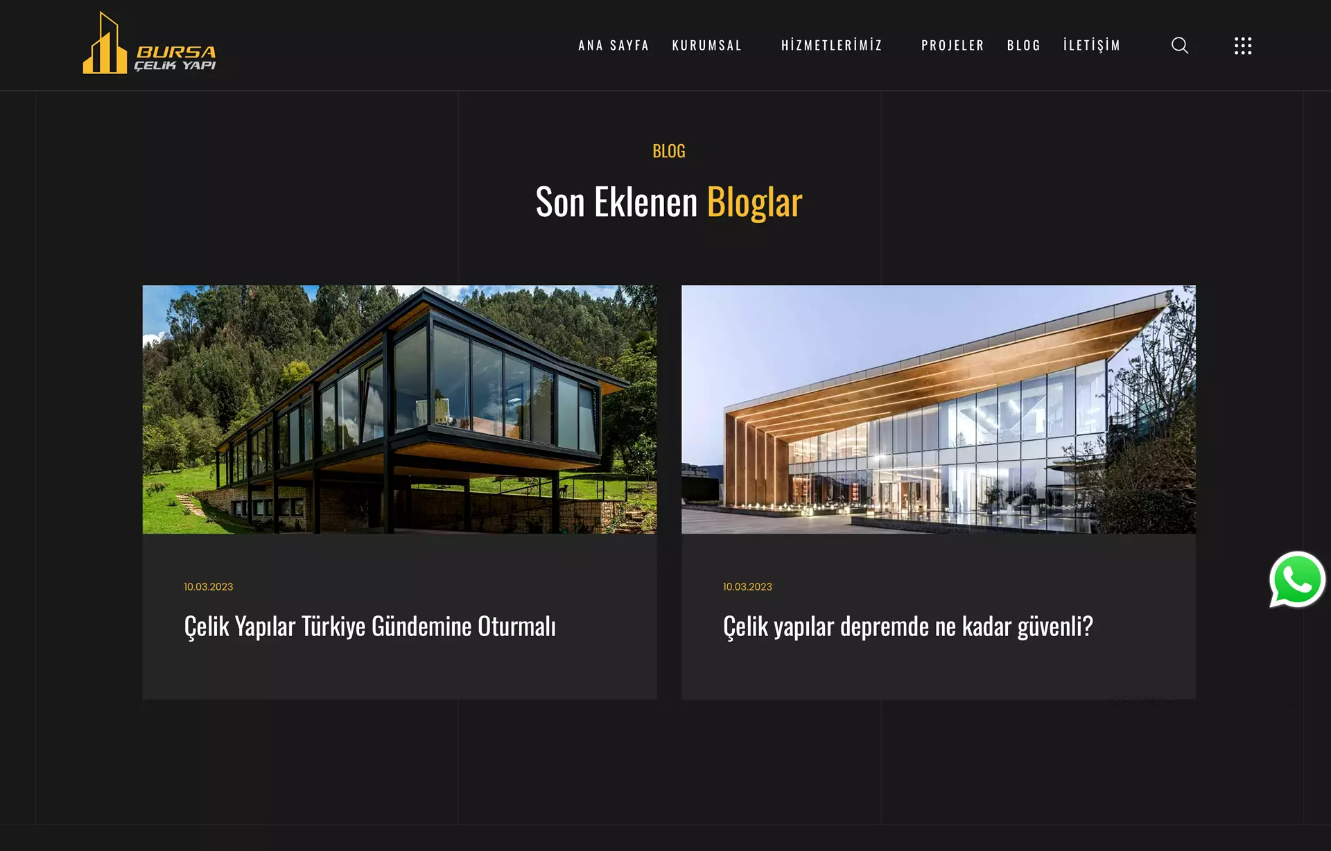 Bursa Çelik Yapı Web Tasarım Firması geon creative workshop ile site kurmak faydalıdır