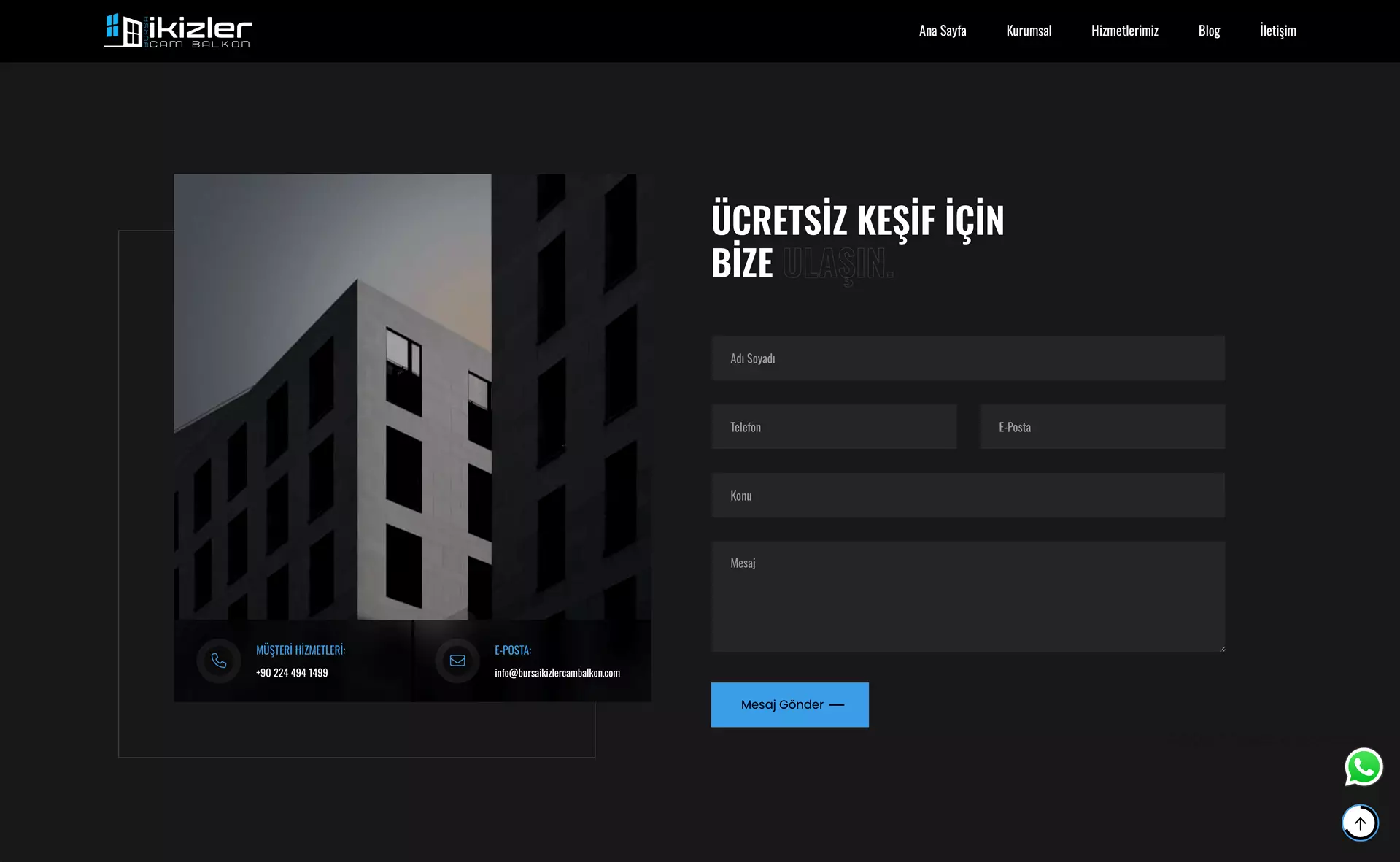 İkizler Cam Balkon Web Tasarımı